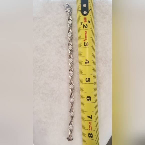 Marcacite & Sterling Silver Bracelet with Crystal Accents - Picture 6 of 6